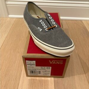 Vans Gray Canvas Sneakers with Classic Waffle Sole